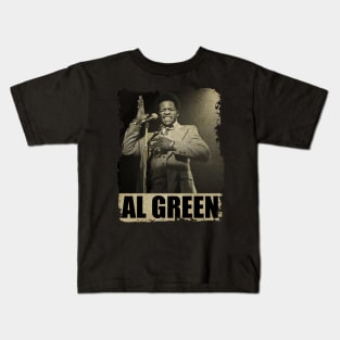 Al Green - RETRO BLACKWHITE Kids T-Shirt